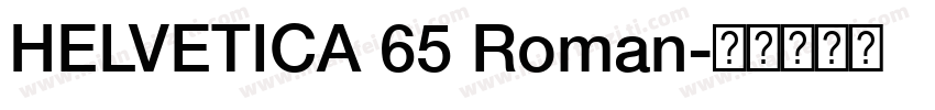 HELVETICA 65 Roman字体转换